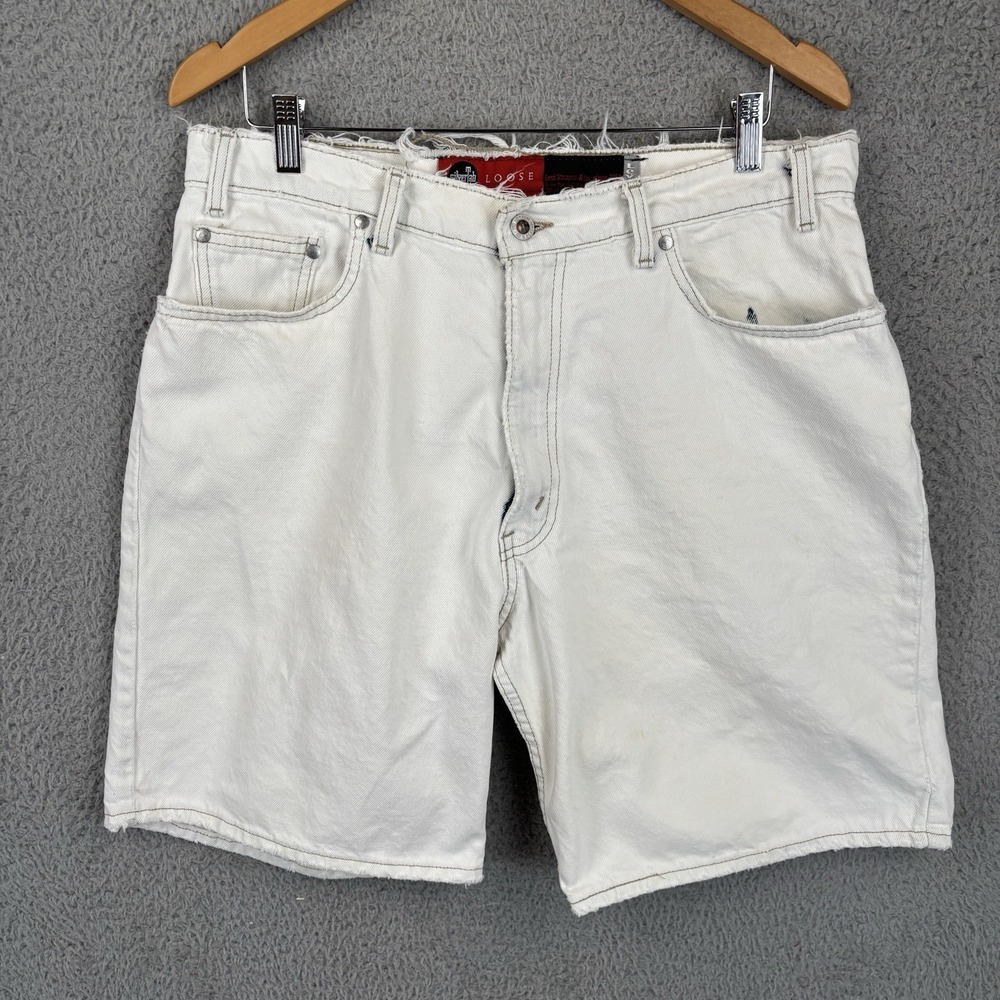 Vintage 90s Levis SilverTab Shorts Mens 34 Bleached Loose Baggy Skater Jorts USA